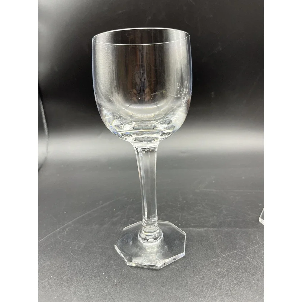 Vintage Kosta Boda Hock Crystal Wine Glass Set of 4 Signed